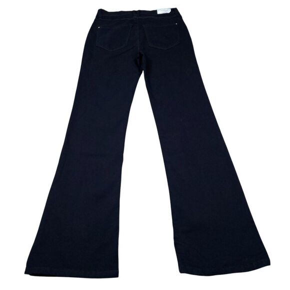 Curve Appeal Blue Dark Wash Stretch High Rise Flare Jeans Size 4 27 - Picture 1 of 8